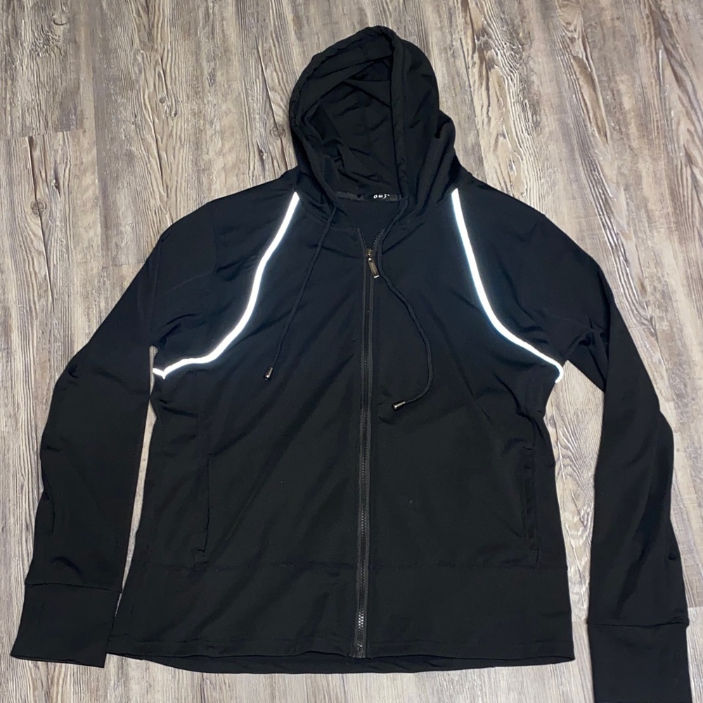 EUC Active Zip Front Hoodie Reflector Lining Womens XL